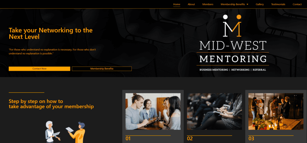 MidWestMentoring website